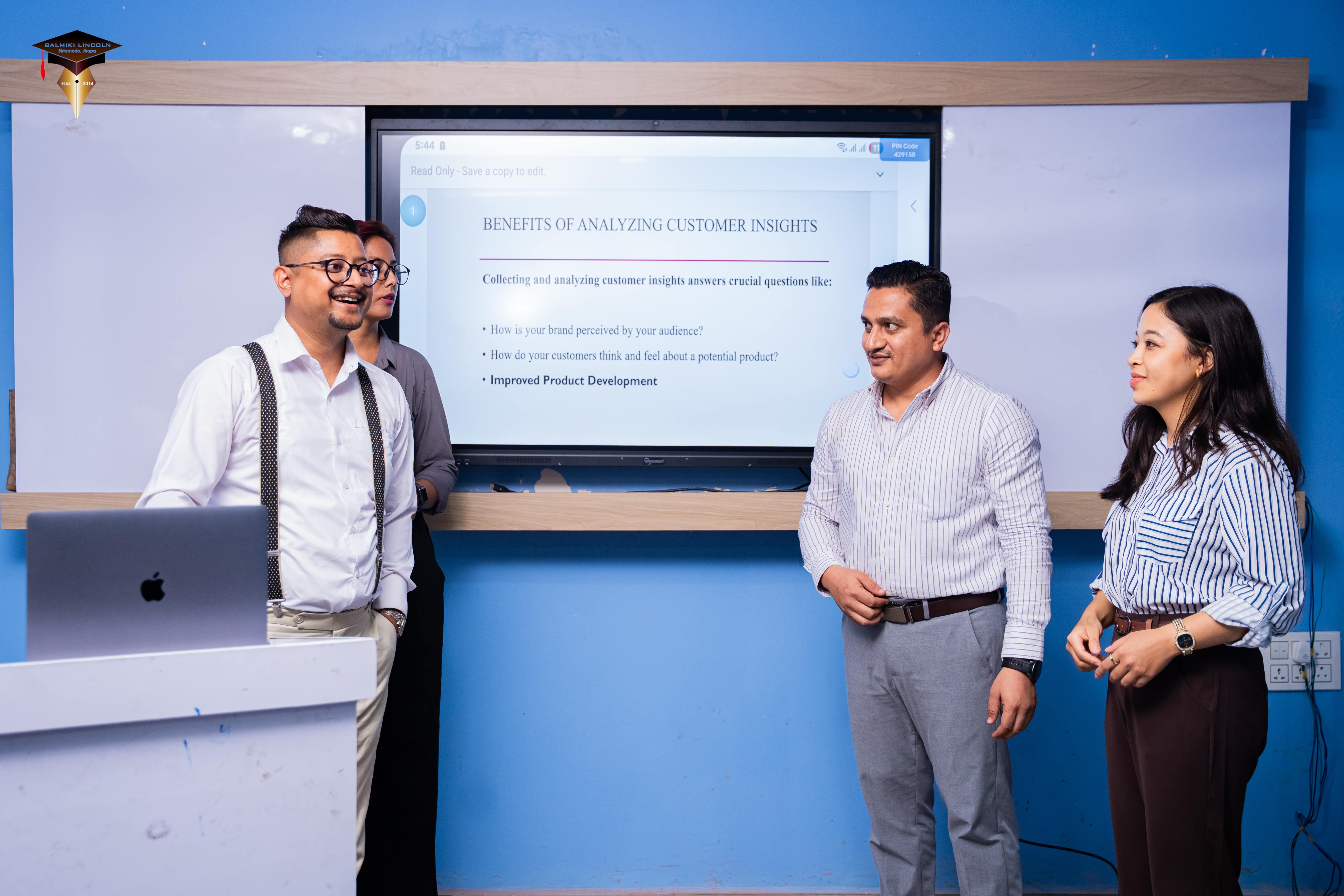 Hands on a whiteboard with business strategy diagrams, symbolizing program overview